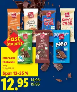 Lidl Fin Carré Chokolade tilbud