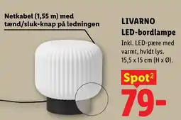 Lidl Livarno LED-bordlampe tilbud