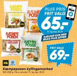Bilka Kæmpeposen kyllingemarked tilbud