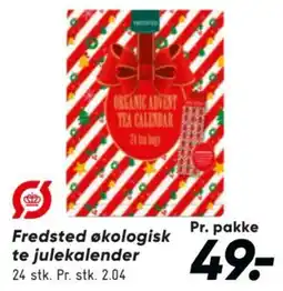 Bilka Fredsted økologisk te julekalender tilbud