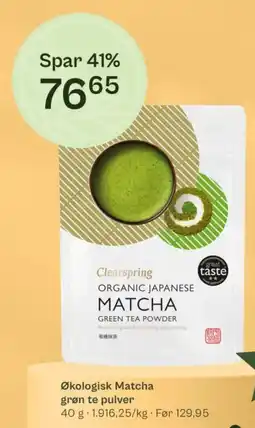 Helsam Clearspring Matcha tilbud