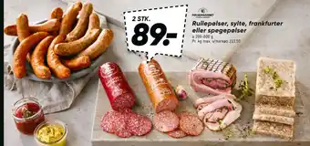 Bilka Pølsemageriet rullepølser, sylte, frankfurter eller spegepølser tilbud
