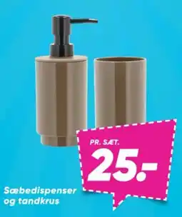Bilka Sæbedispenser og tandkrus tilbud