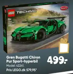 Bilka Lego Technic Grøn Bugatti Chiron Pur Sport-hyperbil tilbud