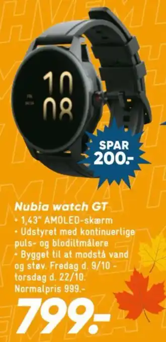 Bilka Nubia watch GT tilbud