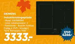 Bilka Siemens induktionskogeplade tilbud