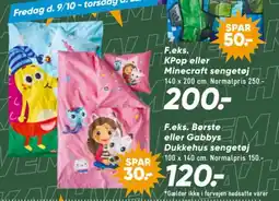 Bilka KPop eller Minecraft sengetøj tilbud