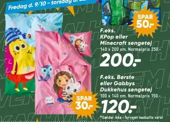 Bilka KPop eller Minecraft sengetøj tilbud
