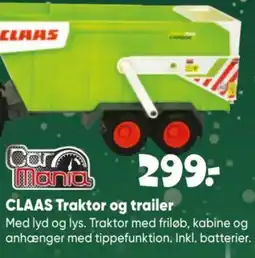 Bilka Claas Traktor og trailer tilbud