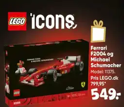 Bilka lego icons ferrari f2004 og michael schumacher tilbud