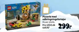 Bilka LEGO City Pizzeria med udbringsfartøjer tilbud