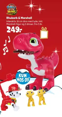 Bilka Paw Patrol Dino Movie Rhubarb & Marshall tilbud