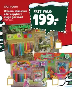 Bilka danpen unicorn, dinosaurs eller capybara mega gavesæt tilbud