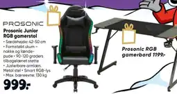 Bilka Prosonic Prosonic Junior RGB gamerstol tilbud