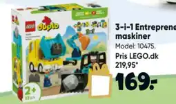 Bilka LEGO duplo 3-i-1 Entreprenørmaskiner tilbud
