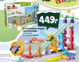 Bilka lego duplo 3-i-1 kreative ramper med køretøjer tilbud