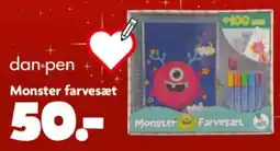 Fætter BR dan·pen Monster farvesæt tilbud