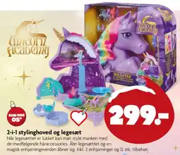 Fætter BR Unicorn Academy 2-i-1 stylinghoved og legesæt tilbud