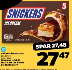 Netto Snickers isbar tilbud