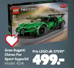 Fætter BR Lego Technic Grøn Bugatti Chiron Pur Sport-hyperbil tilbud