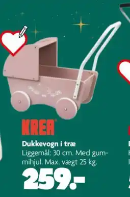 Fætter BR Krea dukkevogn i træ tilbud