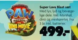 Fætter BR Paw Patrol The Dino Movie Super Lava Blast sæt tilbud