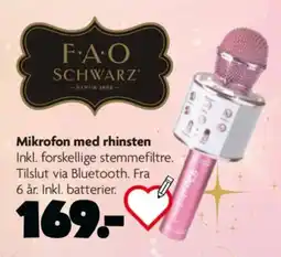 Fætter BR Fao Schwarz mikrofon med rhinster tilbud