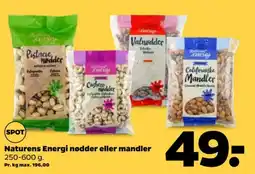 Netto Naturens Energi nødder eller mandler tilbud