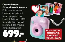 Fætter BR Creator instant farveprintende kamera tilbud