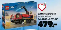 Fætter BR Lego City Lufthavnsbrandbil tilbud