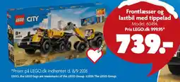 Fætter BR Lego city frontlæsser og lastbil med tippelad tilbud