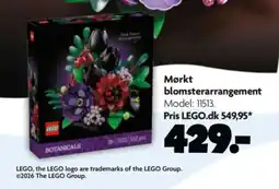 Fætter BR LEGO Mørkt blomsterarrangement tilbud