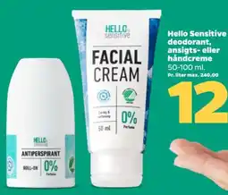 Netto Hello sensitive facial cream tilbud
