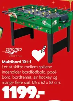 Fætter BR Carromco Multibord 10-i-1 tilbud
