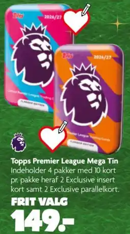 Fætter BR Topps Premier League Mega Tin tilbud