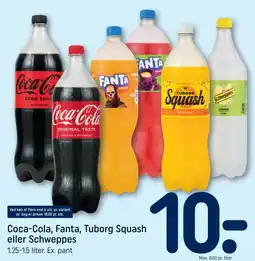 REMA 1000 Coca-Cola, Fanta, Tuborg Squash eller Schweppes tilbud