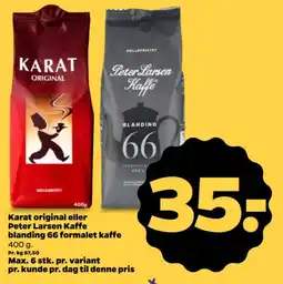 Netto Karat original eller Peter Larsen Kaffe tilbud