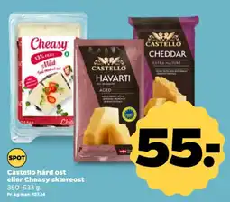 Netto Castello hård ost eller Cheasy skæreost tilbud