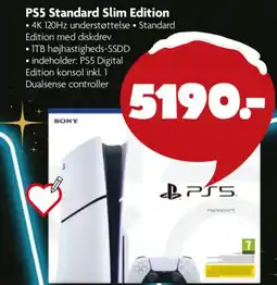 Fætter BR Sony PS5 Standard Slim Edition tilbud