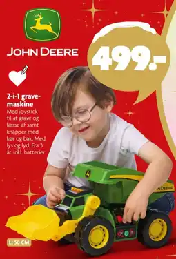 Fætter BR John Deere 2-i-1 grave-maskine tilbud