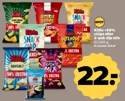 Netto KiMs chips eller 3-pak dip mix tilbud