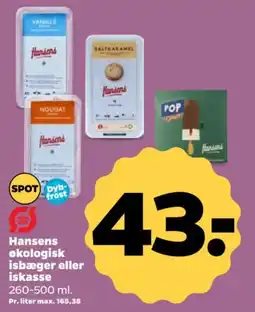 Netto Hansens økologisk isbæger eller iskasse tilbud