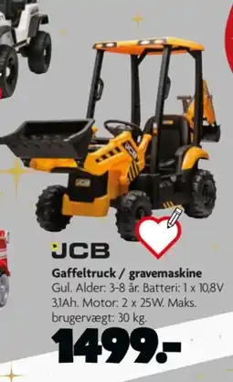 Fætter BR JCB Gaffeltruck / gravemaskine tilbud