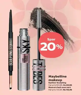 Maybelline Eyeliner Sculpting Mascara lash sens sort