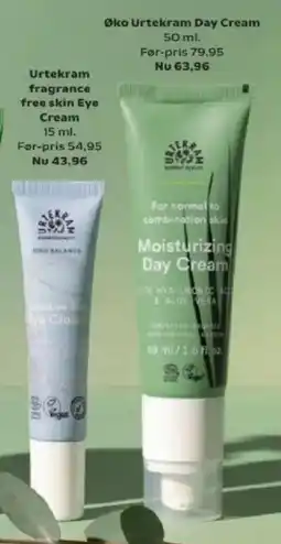 Kvickly Urtekram moisturizing day cream tilbud
