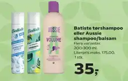 Kvickly Batiste tørshampoo eller Aussie shampoo/balsam tilbud