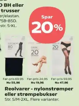 Kvickly Reolvarer nylonstrømper eller strømpebukser tilbud