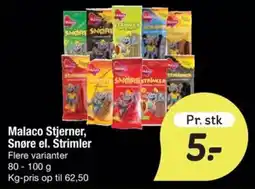 Fakta Tyskland Malaco Stjerner, Snøre el. Strimler tilbud
