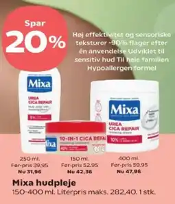 Kvickly Mixa hudpleje tilbud