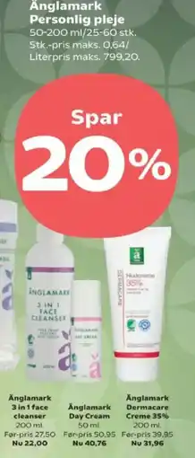 Kvickly Ånglamark 3 in 1 face cleanser tilbud